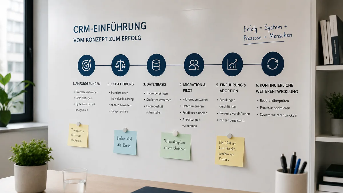 CRM-Einführung im Mittelstand: Schritt für Schritt zum funktionierenden System